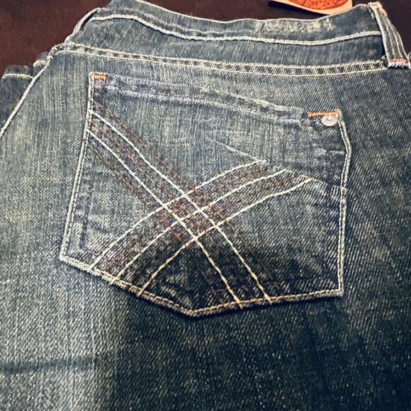 NEW James cured by seun jeans Low Rise Vintage Boot Cut dark blue wash - Picture 4 of 8